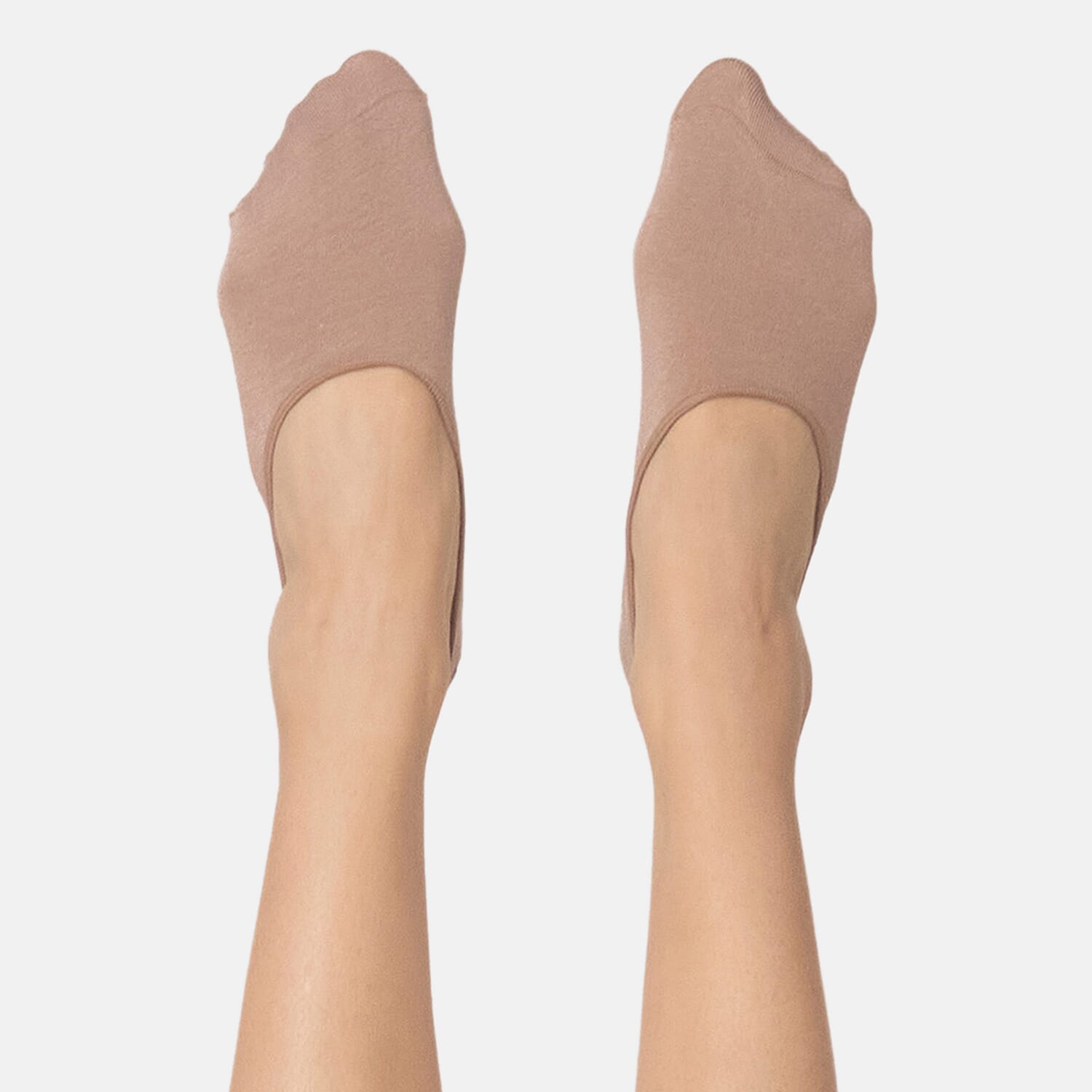 Bella Bodies Pack of 2 - Invisible Bamboo Socks (One Size) - Light Pink-Sorbet