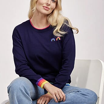 https://tjcuk.sirv.com/Products/84/2/8421866/Mudflower-Rainbow-Motif-Jumper-Size-8-to-10-Navy_8421866_1.jpg?w=342&h=342