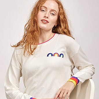 https://tjcuk.sirv.com/Products/84/2/8421871/Mudflower-Rainbow-Motif-Jumper-Size-20-to-22-White_8421871_1.jpg?w=342&h=342