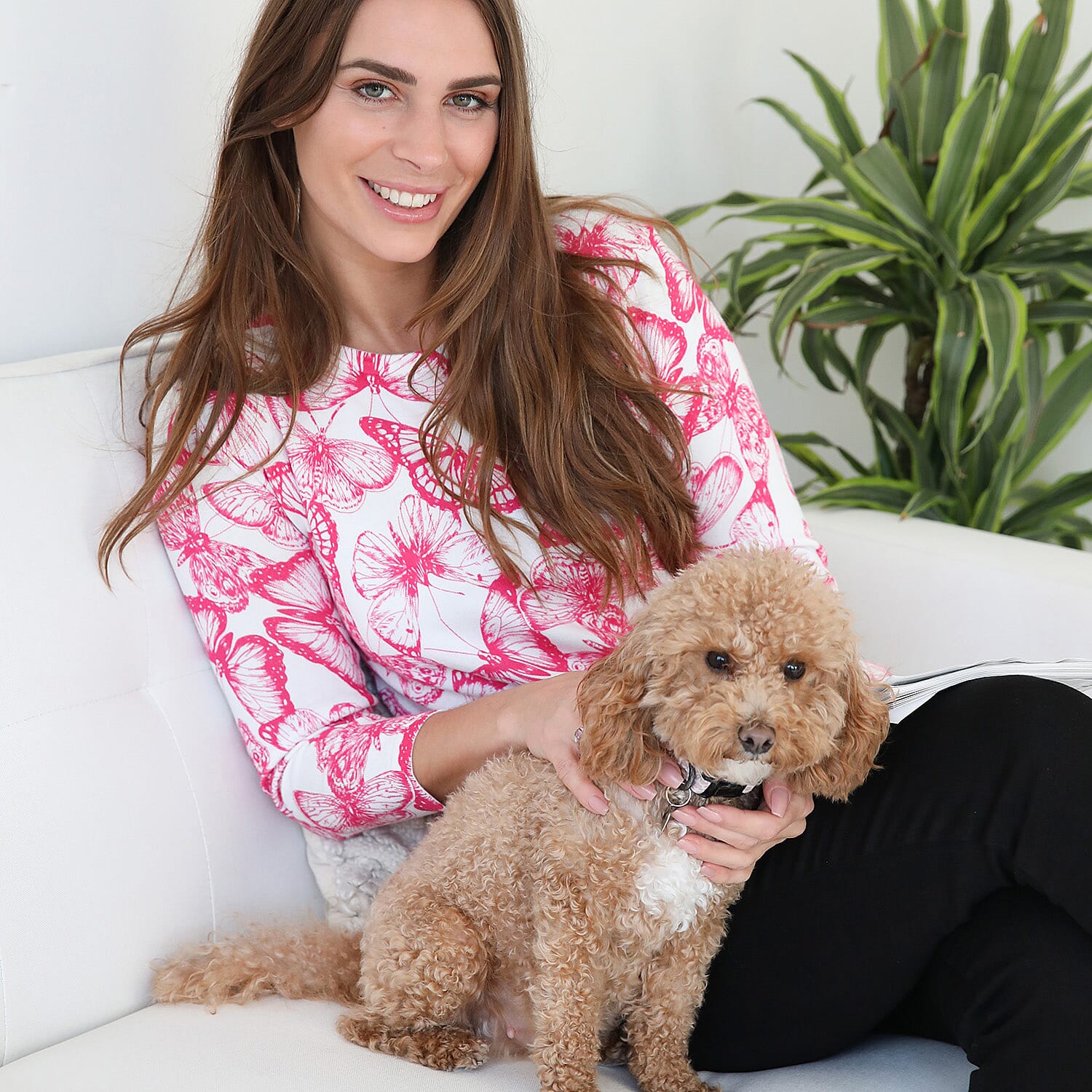 Mudflower Butterfly Print Tunic Jumper