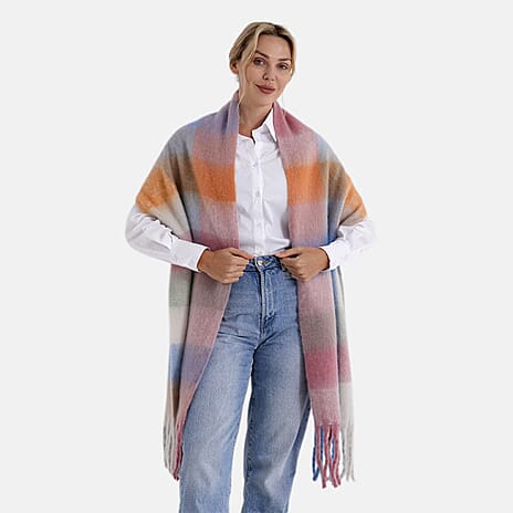 & Maisi Checkered Scarf (Size - One Size) - Multi Color