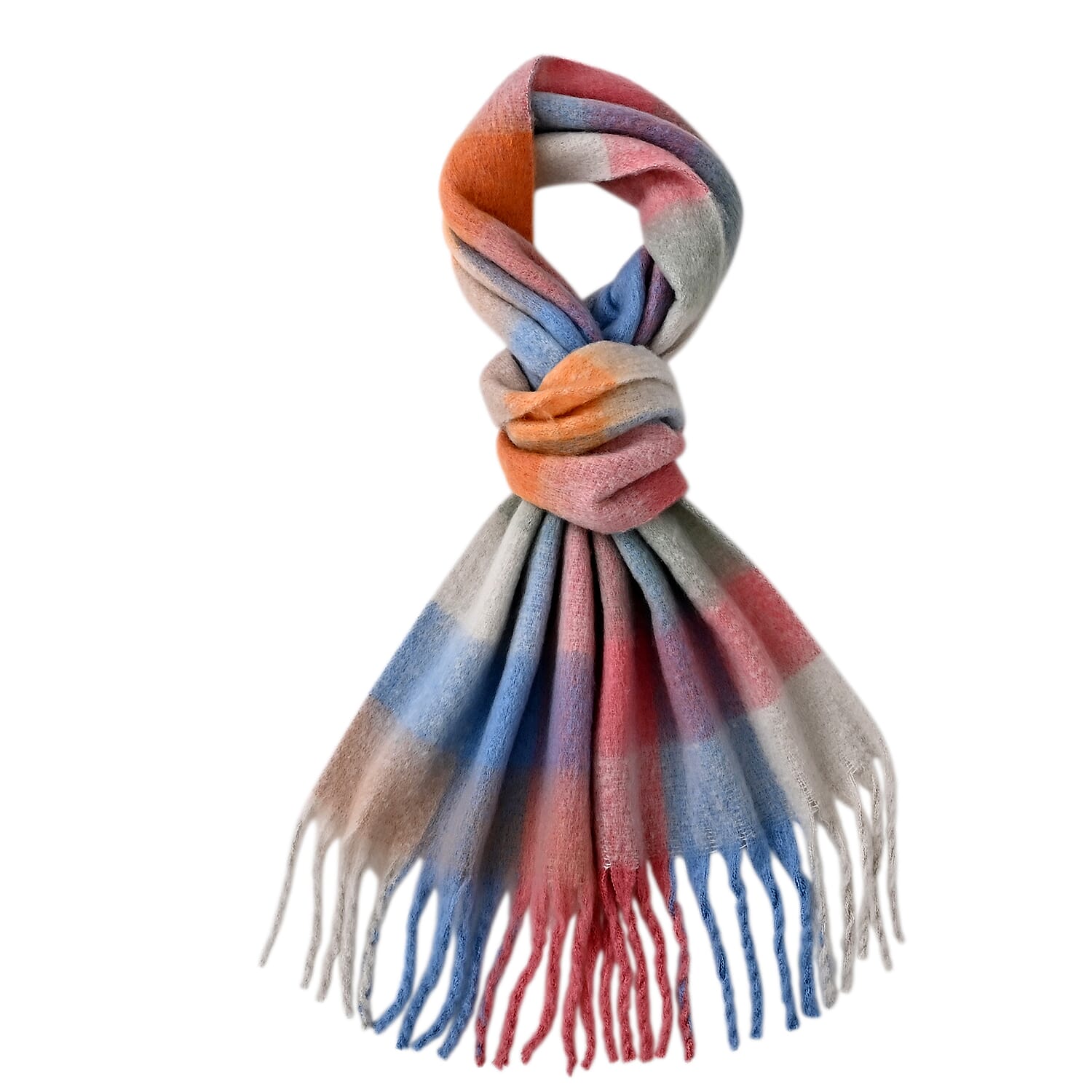 & Maisi Checkered Scarf (Size - One Size) - Multi Color
