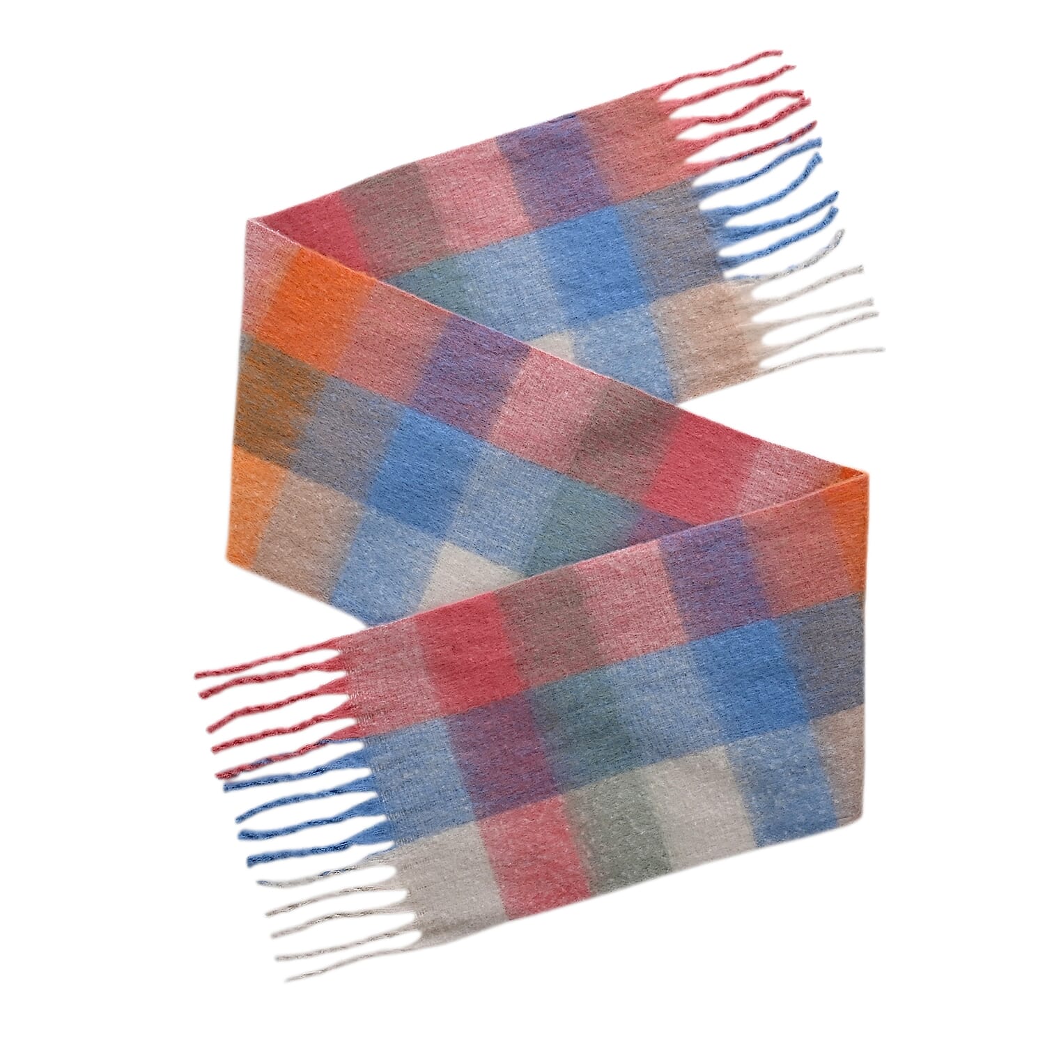 & Maisi Checkered Scarf (Size - One Size) - Multi Color