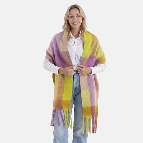 & Maisi Checkered Scarf (Size - One Size) - Multi Color