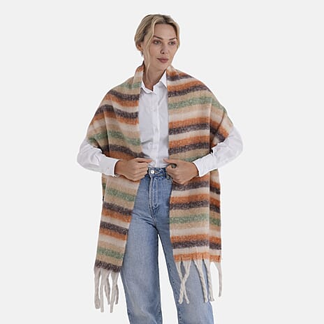 & Maisi Checkered Scarf (Size - One Size) - Multi Color