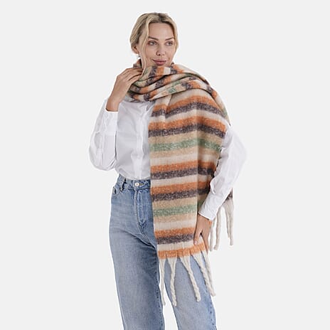 & Maisi Checkered Scarf (Size - One Size) - Multi Color