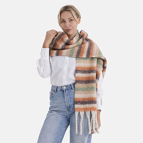 & Maisi Checkered Scarf (Size - One Size) - Multi Color