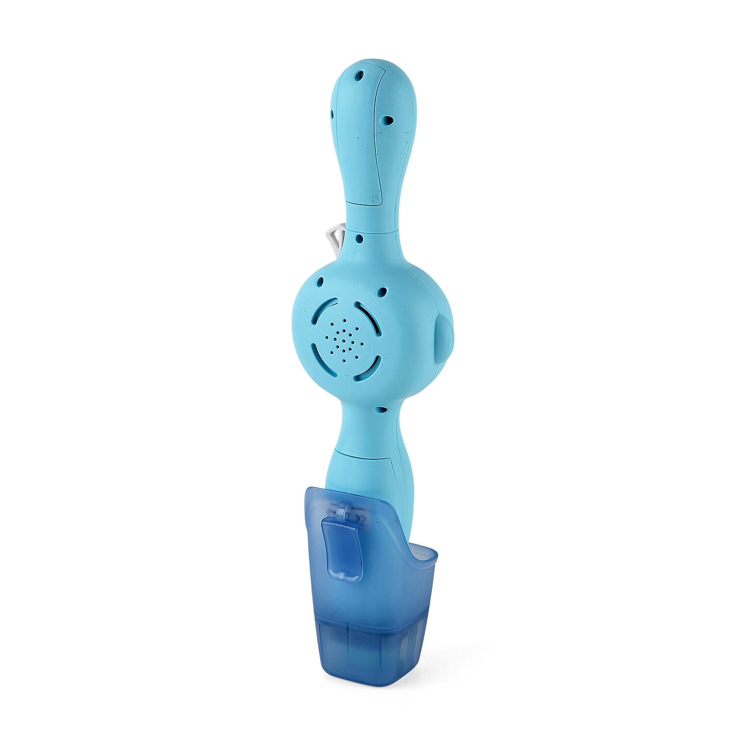 Elastic Bubble Smoke Bomb Toy Wand - Rechargeable Battery (1x Included)  70ml Solution, Measuring Cup, 2x Fabric Gloves, Dissolving Mist, Hanging Rope - Blue