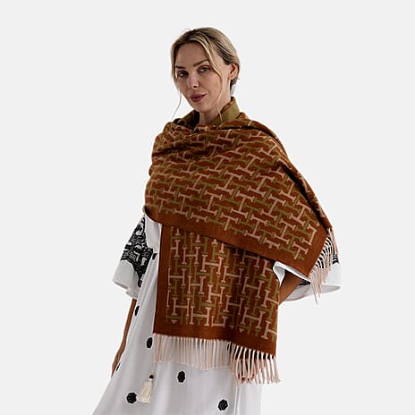& Maisi Printed Scarf (Size - One Size) - Yellow