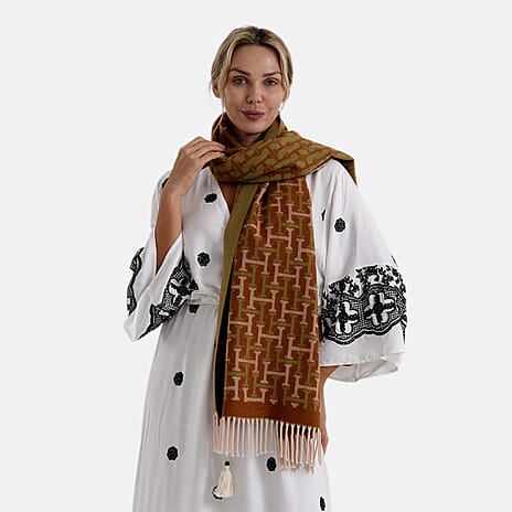 & Maisi Printed Scarf (Size - One Size) - Yellow