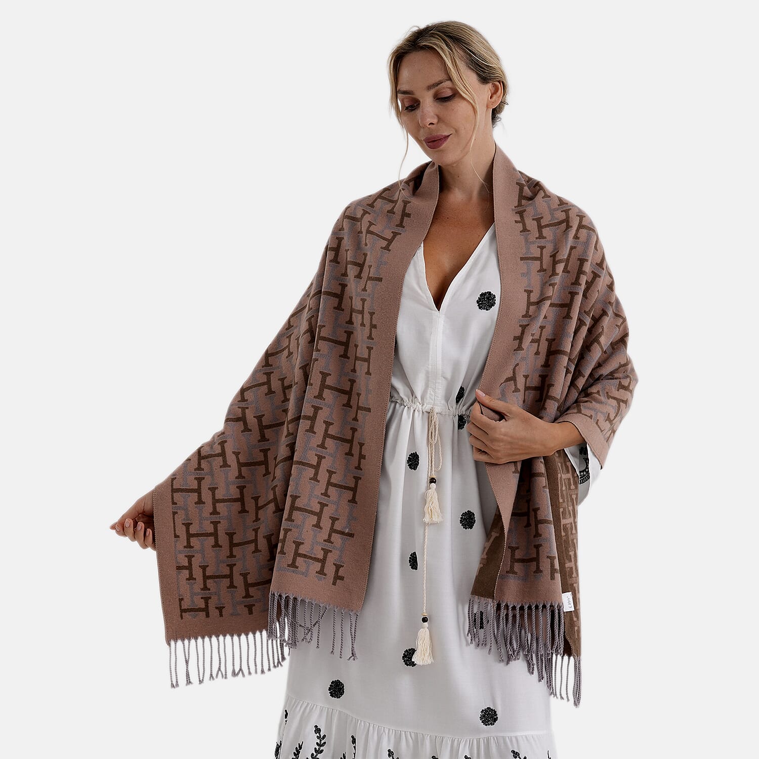 & Maisi Printed Scarf (Size - One Size) - Pink