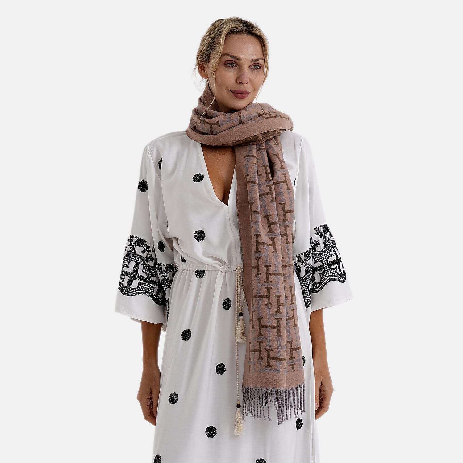 & Maisi Printed Scarf (Size - One Size) - Pink