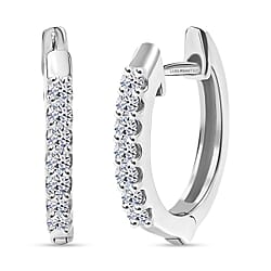 LUXURIANT Lab Grown Diamond Full Hoop Earring in Yellow Gold Plated Sterling Silver (SI-G-H)