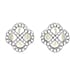 Mother Of Pearl & Cubic Zirconia Push Back Earring in Rhodium Overlay Sterling Silver
