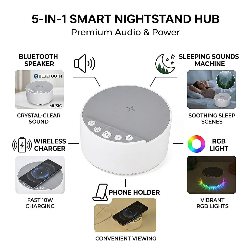 LIVMORE Bluetooth Speaker (Size 1x57 cm) - White & White