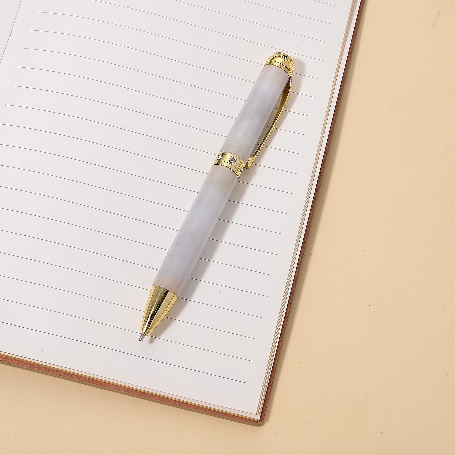 Collectors Ultra Rare Find - Exotic Type A  Jadeite Jade Pen - White