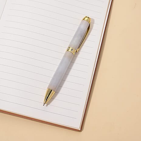 Collectors Ultra Rare Find - Exotic Type A  Jadeite Jade Pen - White