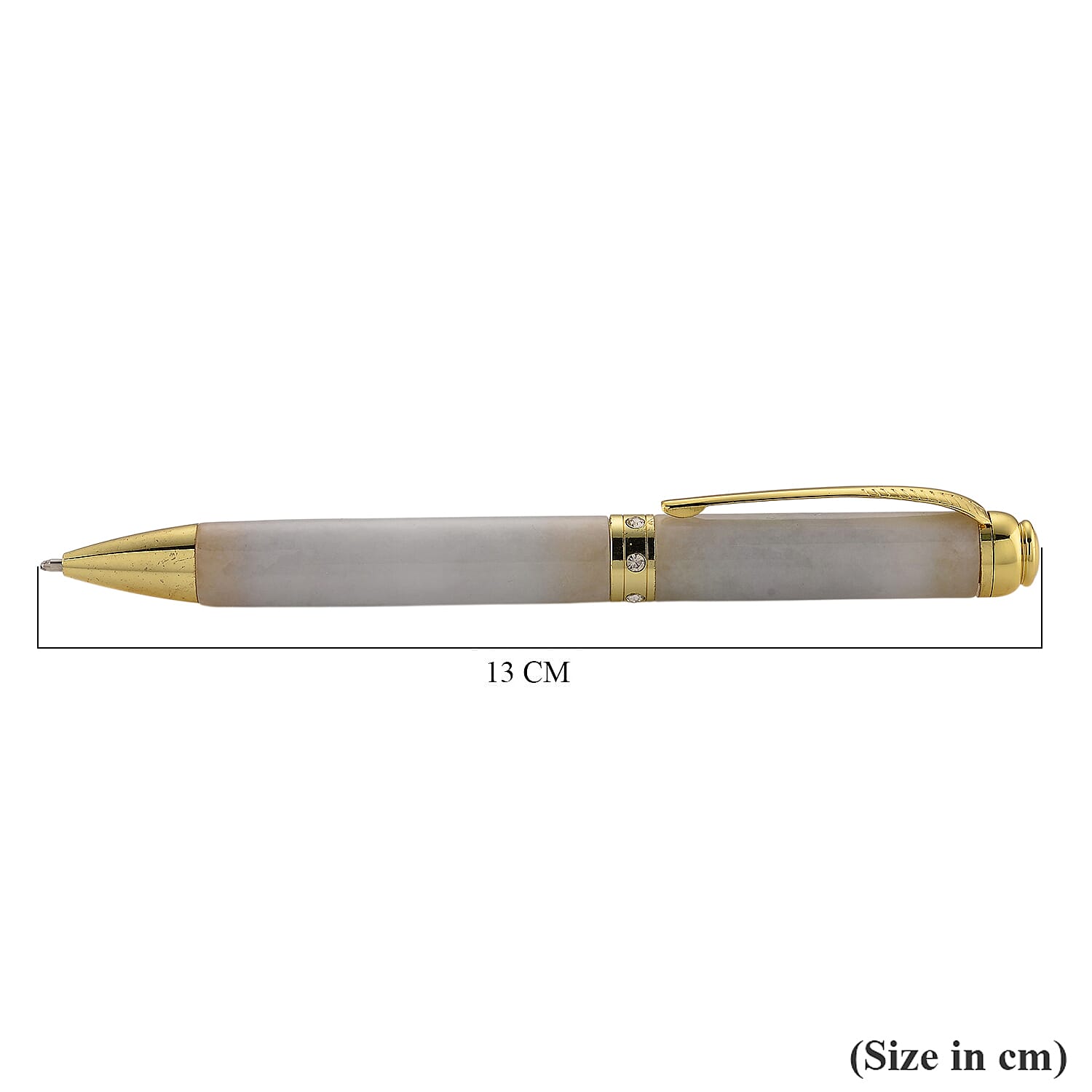 Collectors Ultra Rare Find - Exotic Type A  Jadeite Jade Pen - White