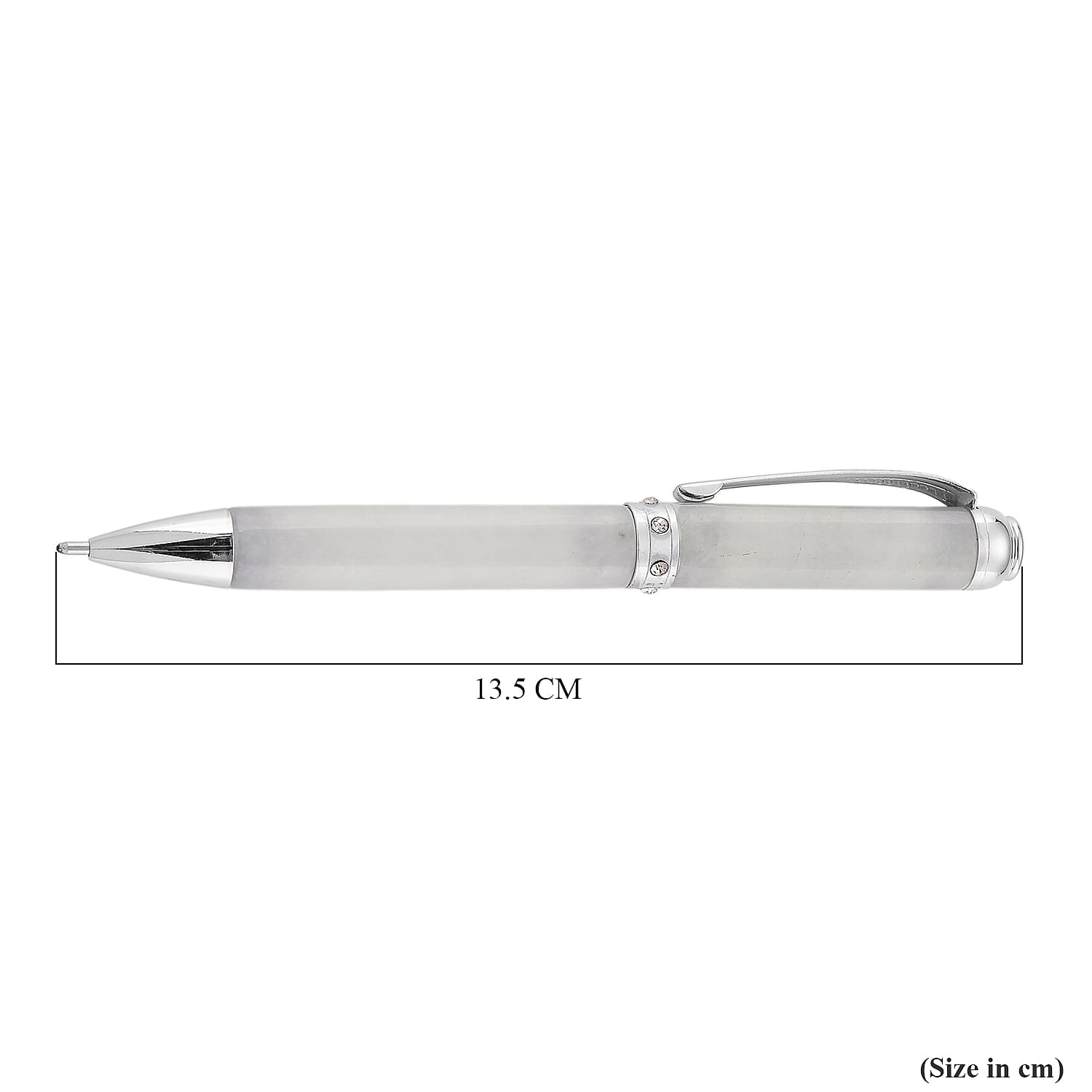 Collectors Ultra Rare Find - Exotic Type A  Jadeite Jade Pen - White