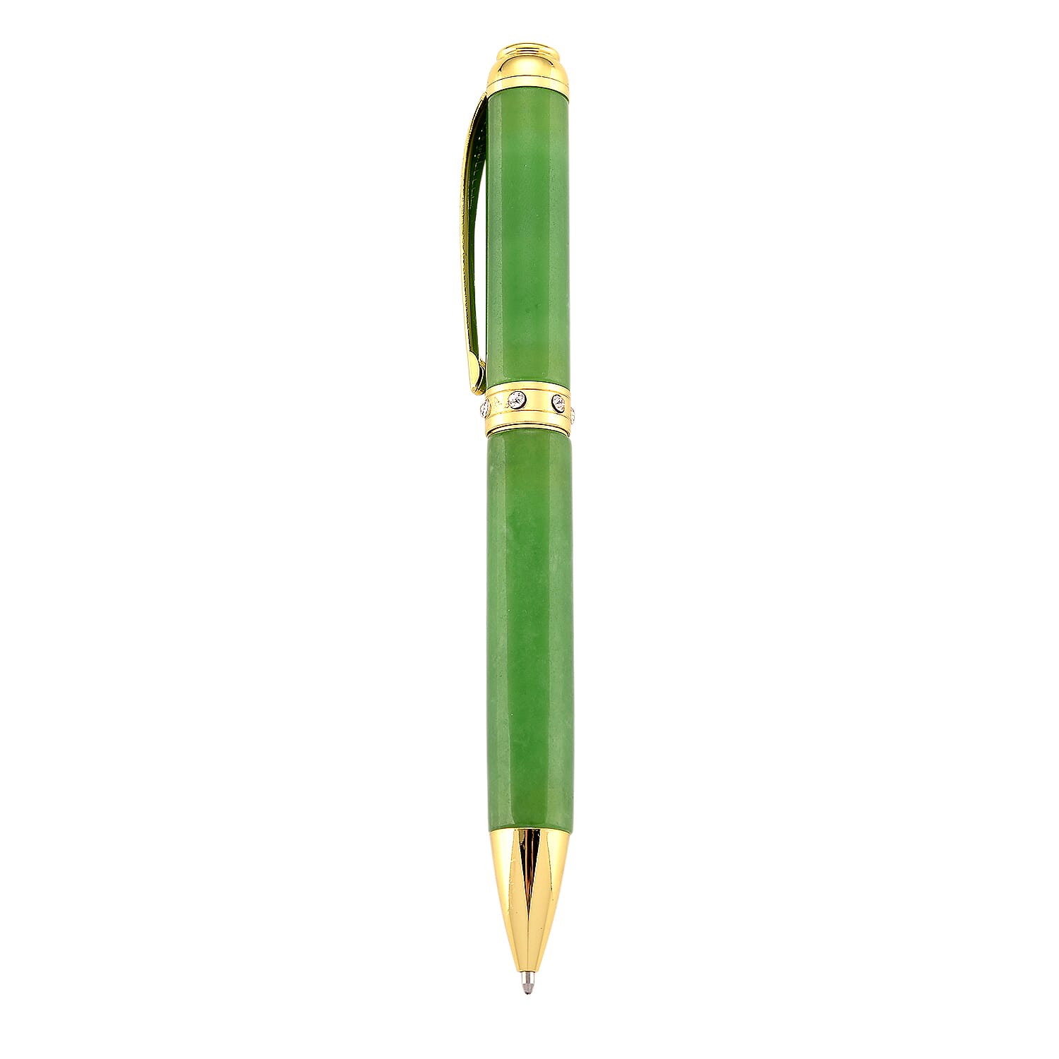 Collectors Ultra Rare Find - Exotic Type A  Jadeite Jade Pen - Green