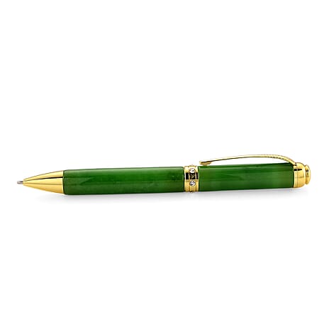 Collectors Ultra Rare Find - Exotic Type A  Jadeite Jade Pen - Green