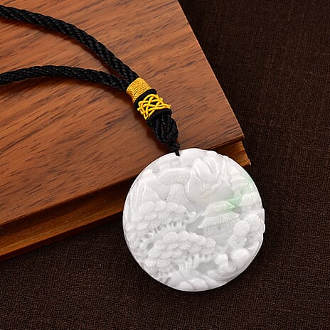 Collectors Ultra Rare find - Certified Natural Type A Symbolizes Serenity, Nature and Balance in Feng Shui Hanging Decoration -