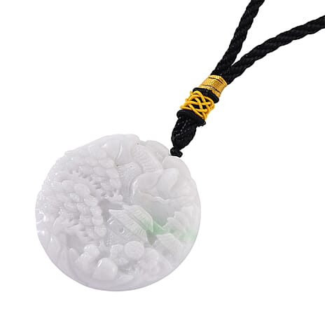 Collectors Ultra Rare find - Certified Natural Type A Symbolizes Serenity, Nature and Balance in Feng Shui Hanging Decoration -