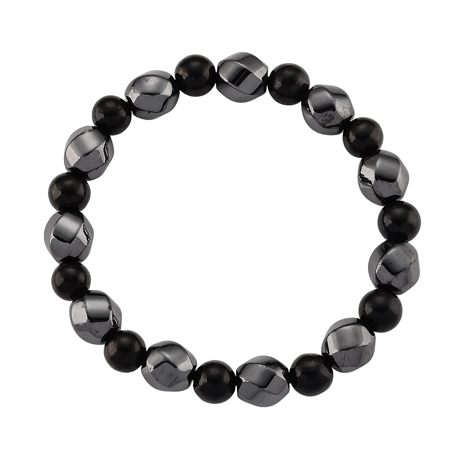 Hematite & Shungite Adjustable Bracelet (Size 7-7.5) 180.00 Ct.