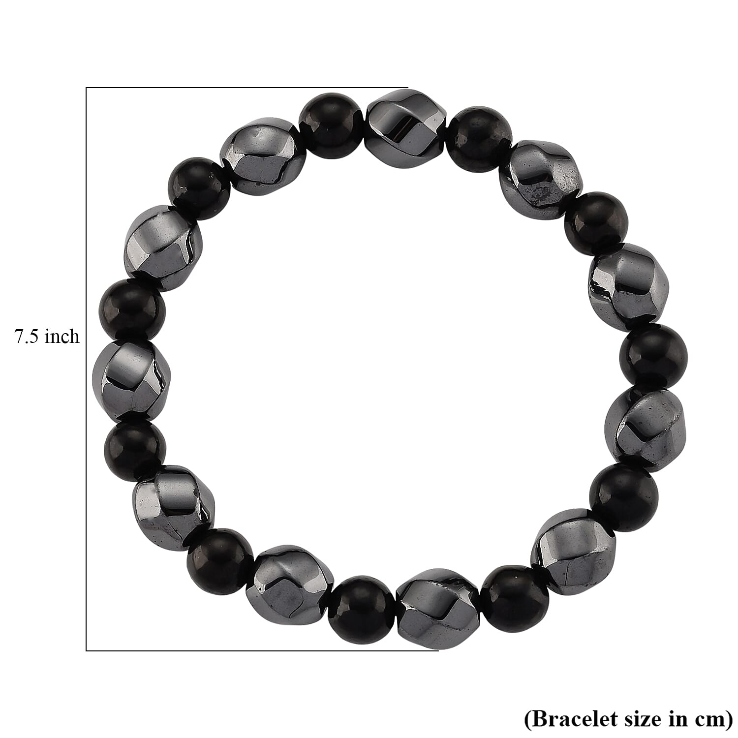 Hematite & Shungite Adjustable Bracelet (Size 7-7.5) 180.00 Ct.