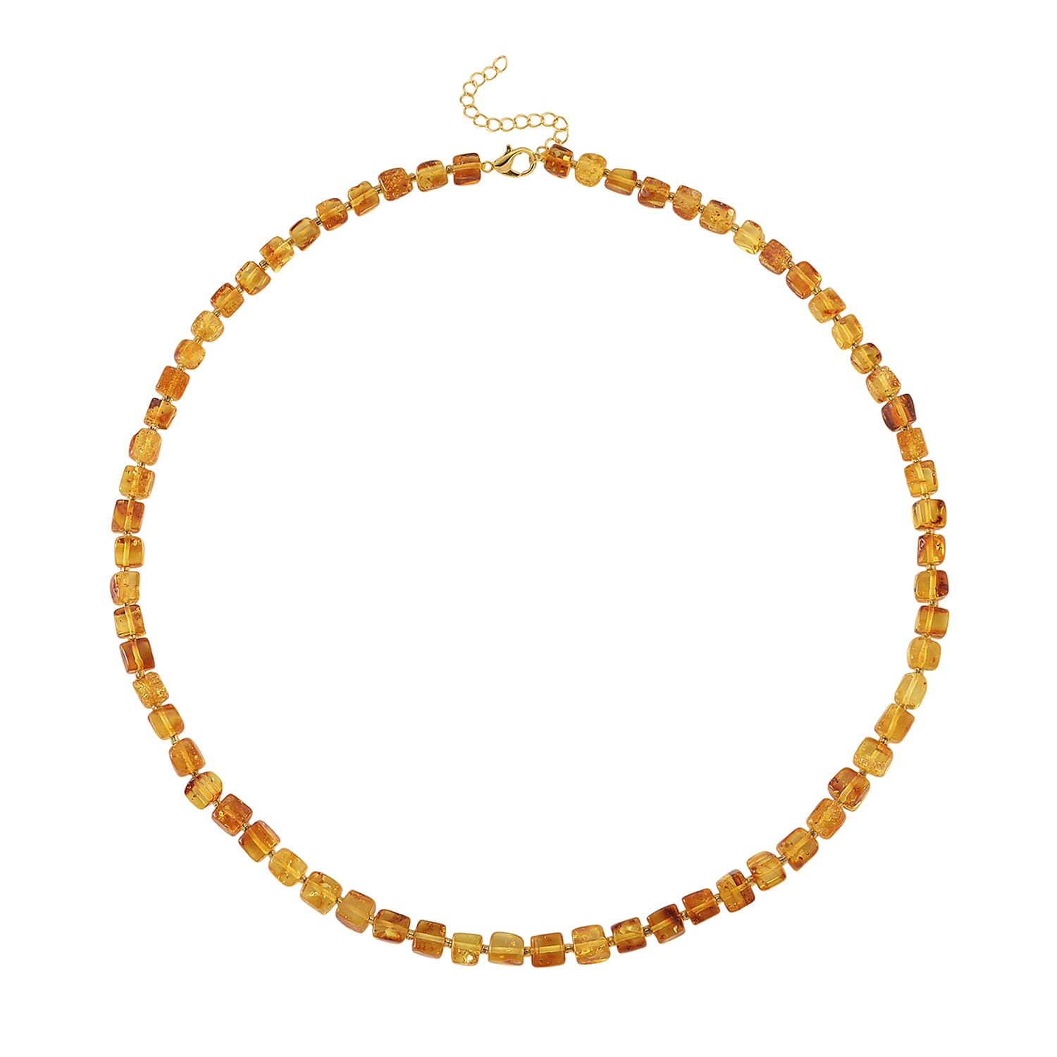 D'Joy Amber Beads Necklace Sterling Silver  65.000  Ct.