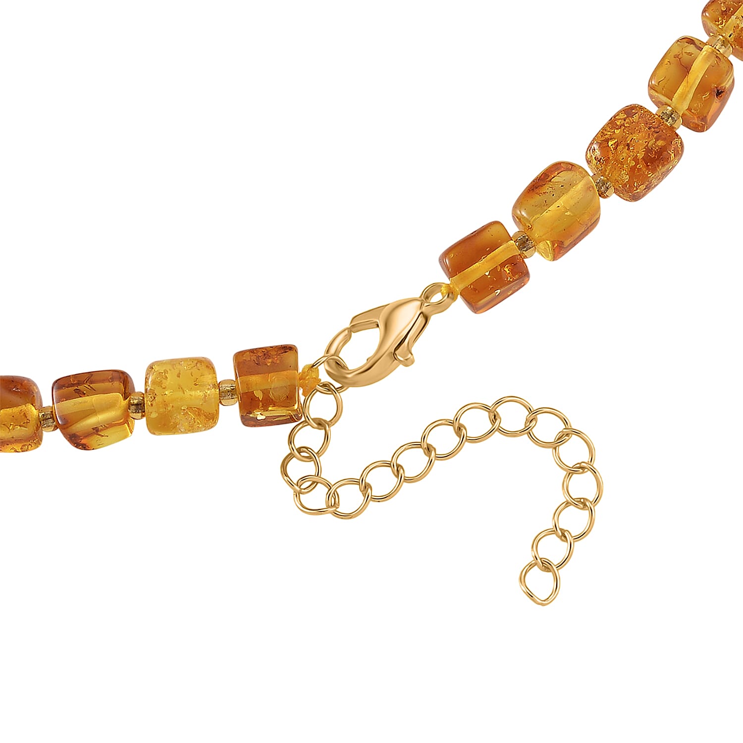 D'Joy Amber Beads Necklace Sterling Silver  65.000  Ct.