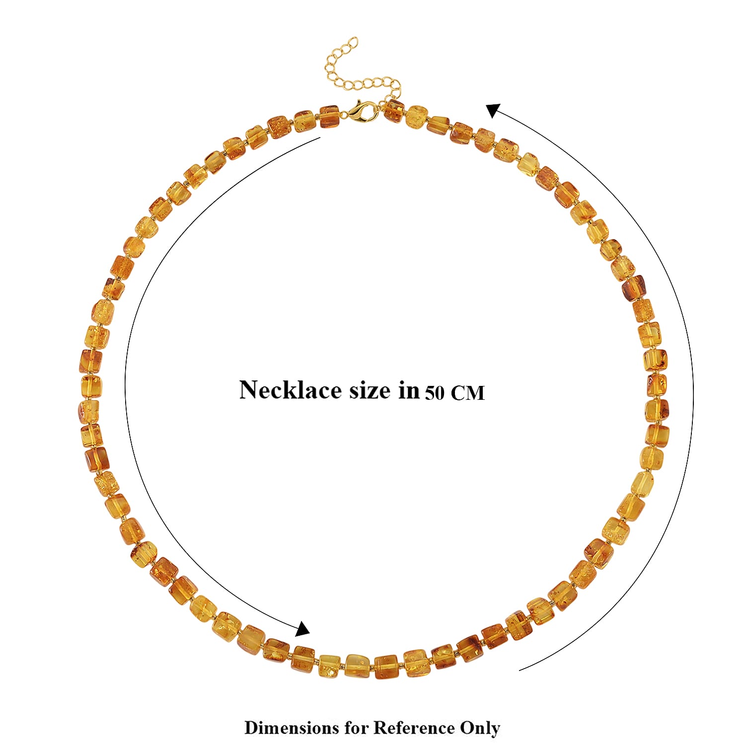 D'Joy Amber Beads Necklace Sterling Silver  65.000  Ct.