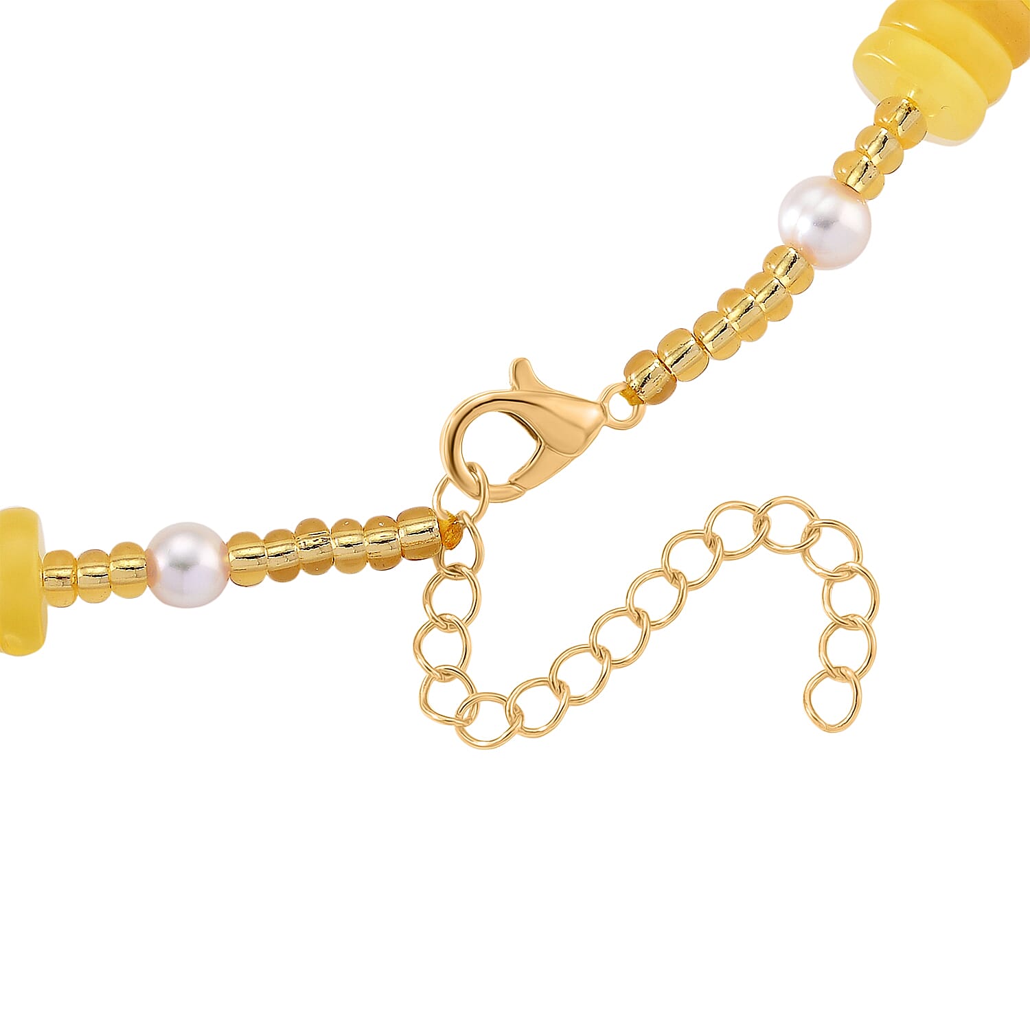 D'Joy Amber, White Fresh Water Pearl Beads Necklace Sterling Silver  65.000  Ct.