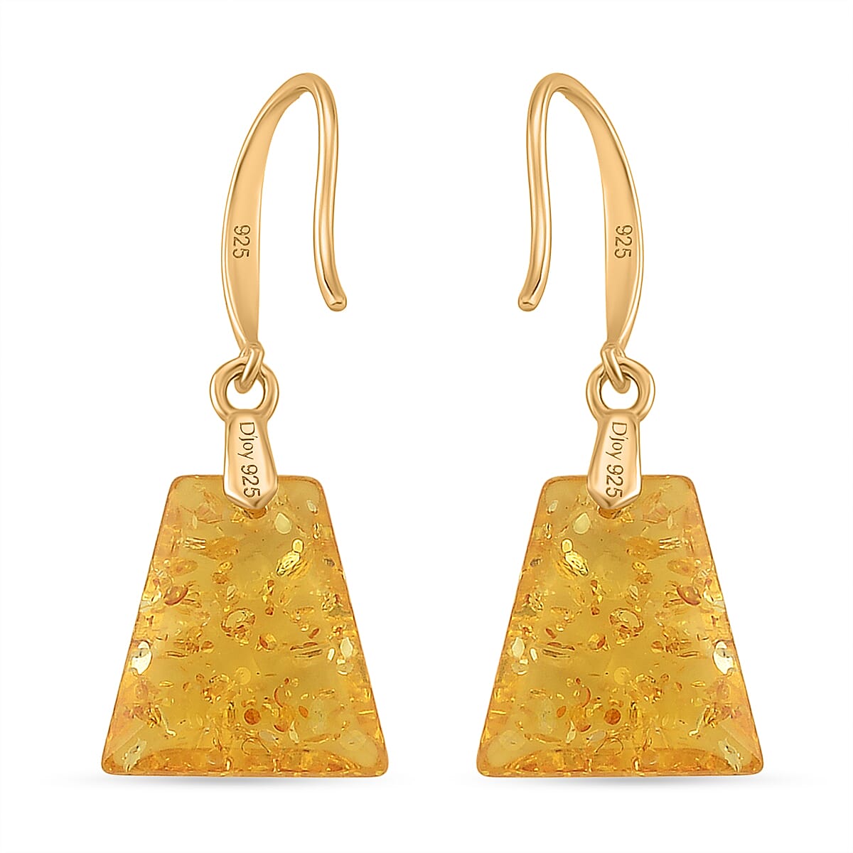 D'Joy Amber Beads Earring Sterling Silver  15.000  Ct.