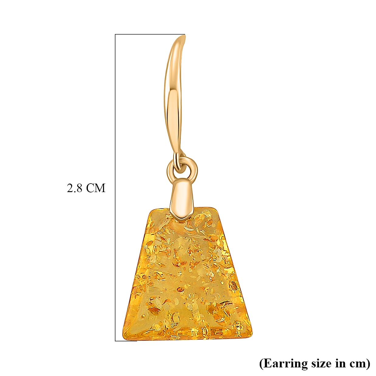 D'Joy Amber Beads Earring Sterling Silver  15.000  Ct.