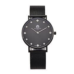 WILLIAM HUNT Limited Edition 5ATM Water Resistant Moissanite Watch - 36mm Dial With Milanese Strap - White