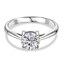 EverTrue Moissanite Rhodium Overlay Solitaire Ring 1.00 Ct.
