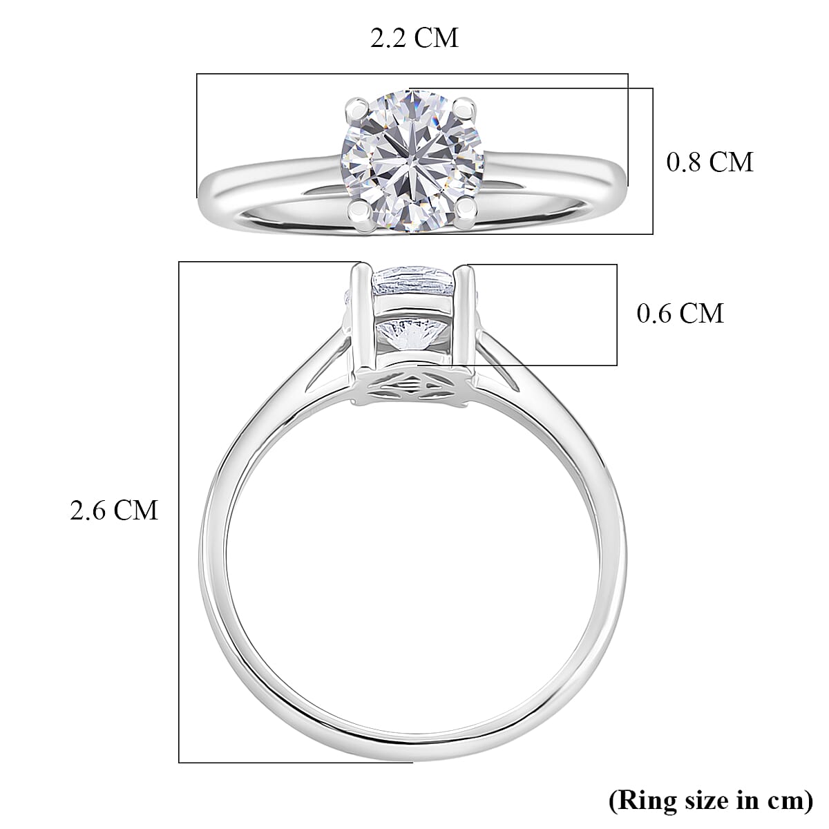 EverTrue Moissanite Solitaire Ring 1.00 Ct.