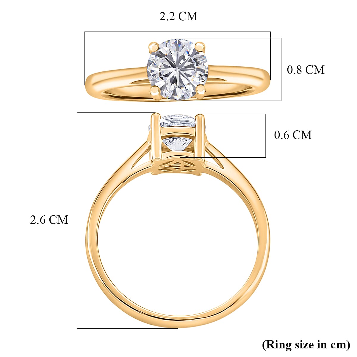 EverTrue Moissanite Solitaire Ring 1.00 Ct.