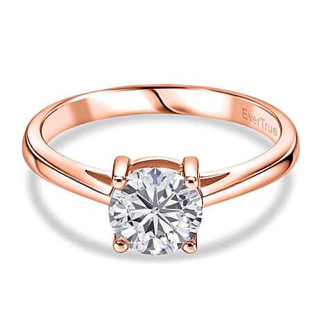 EverTrue Moissanite Solitaire Ring in Rose Gold Tone 1.00 Ct.