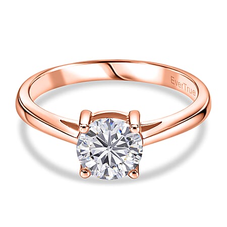 EverTrue Moissanite Solitaire Ring in Rose Gold Tone 1.00 Ct.