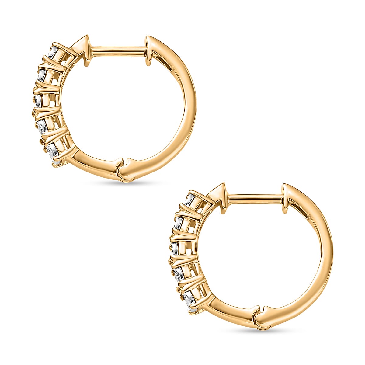EverTrue Natural White Diamond Full Hoop Earrings - Yellow