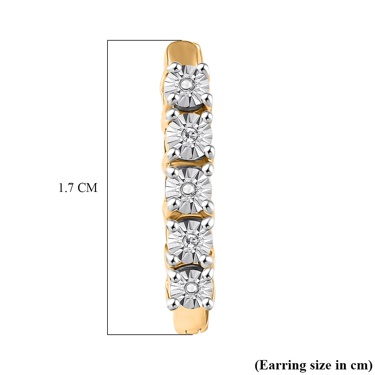 EverTrue Natural White Diamond Full Hoop Earrings - Yellow