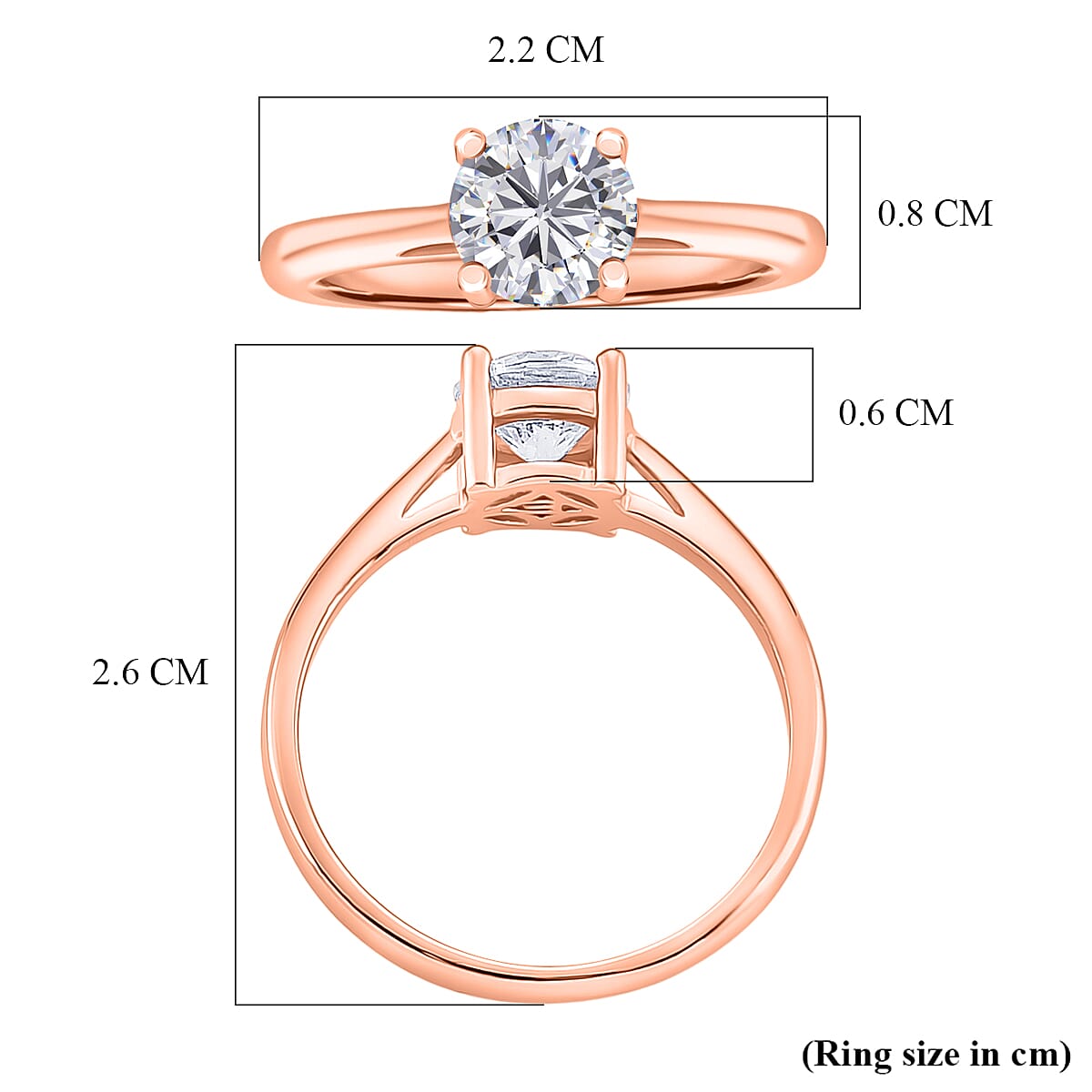 EverTrue Moissanite Solitaire Ring 1.00 Ct.