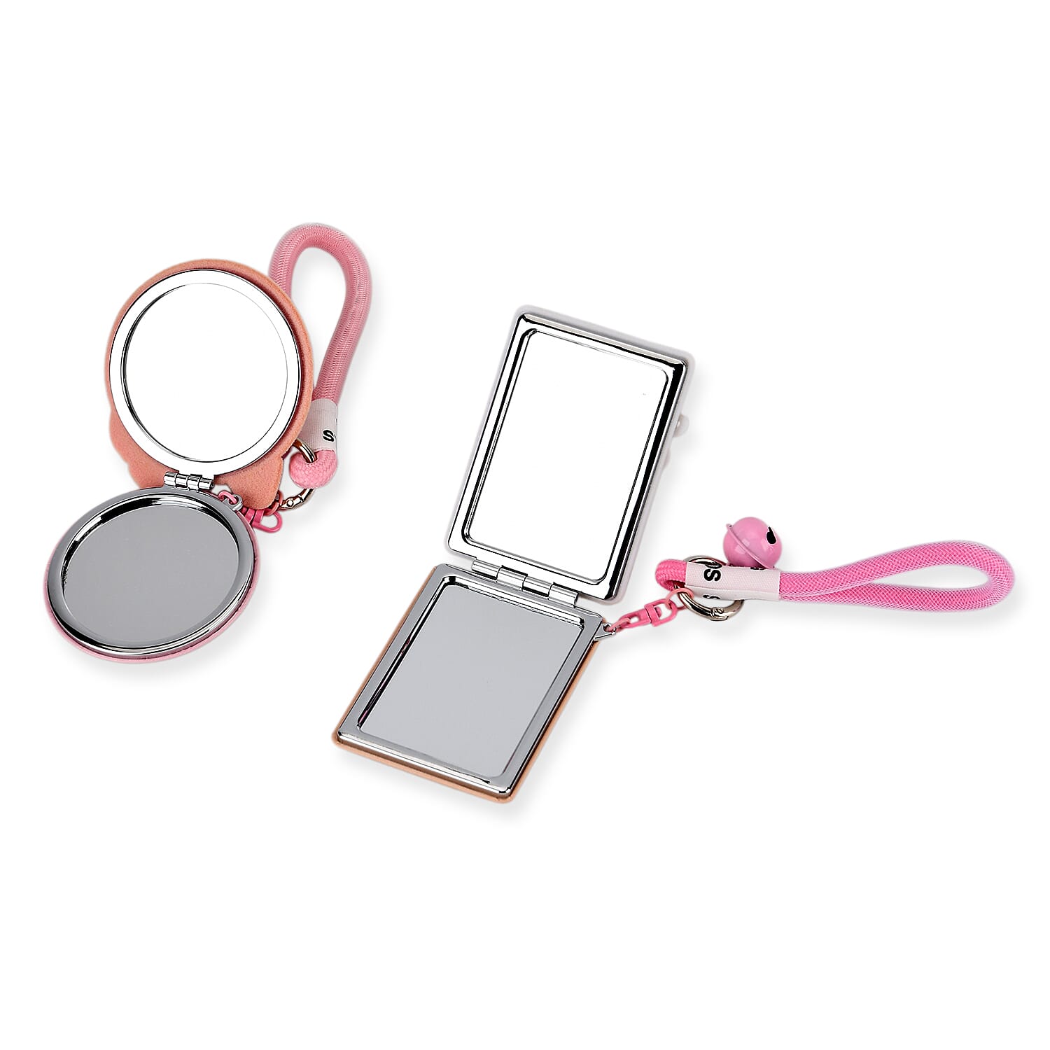 Set of 2 - 3D Character Design Compact Mirrors - Yellow & Pink