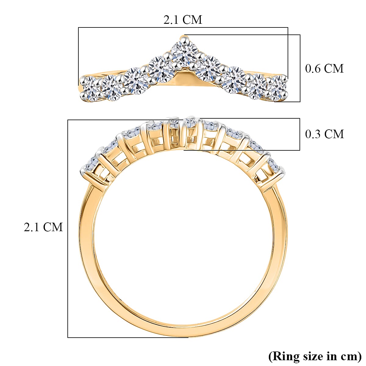 Luxuriant SI/GH Lab Grown Diamond Ring in Sterling Silver