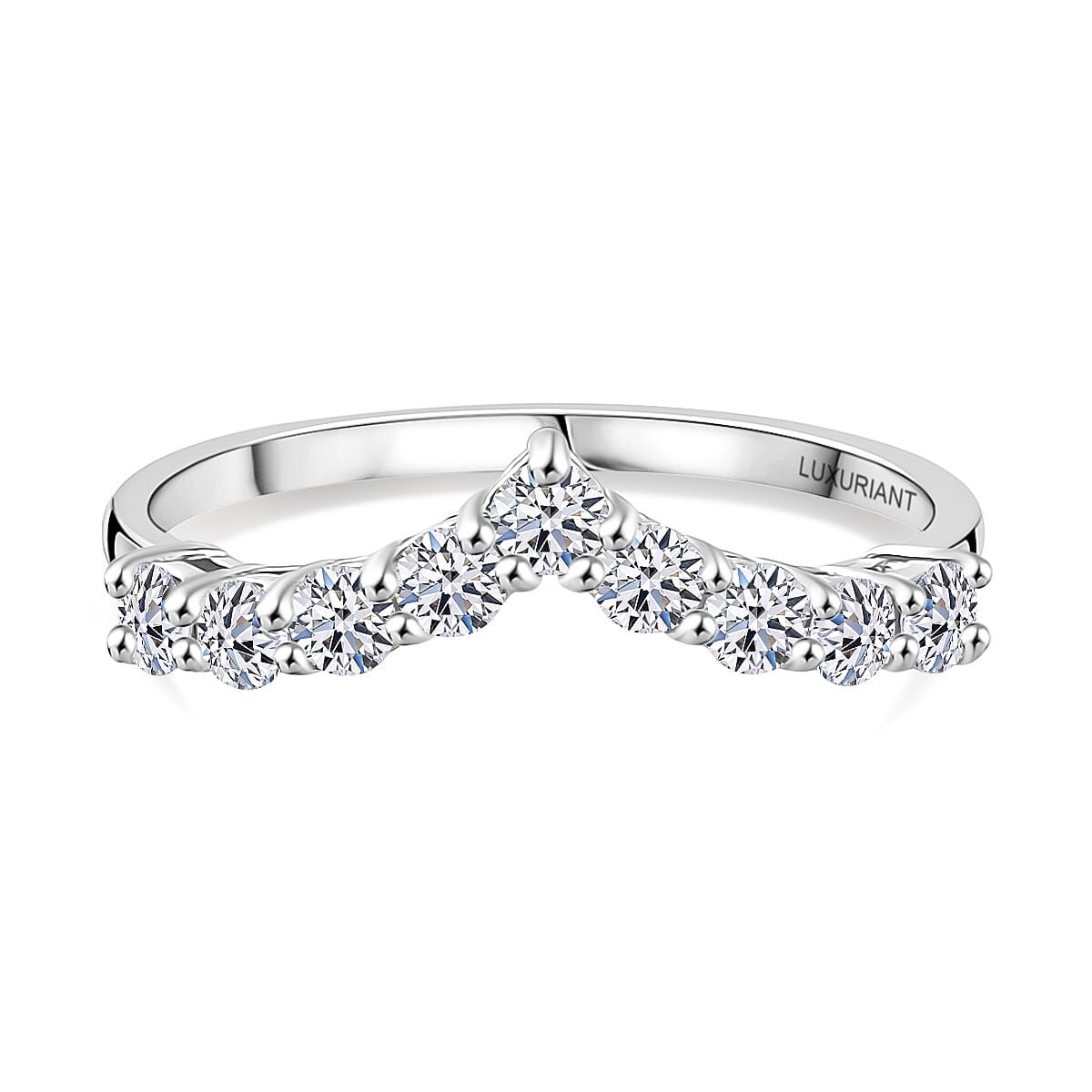 Luxuriant SI/GH Lab Grown Diamond Ring in Sterling Silver