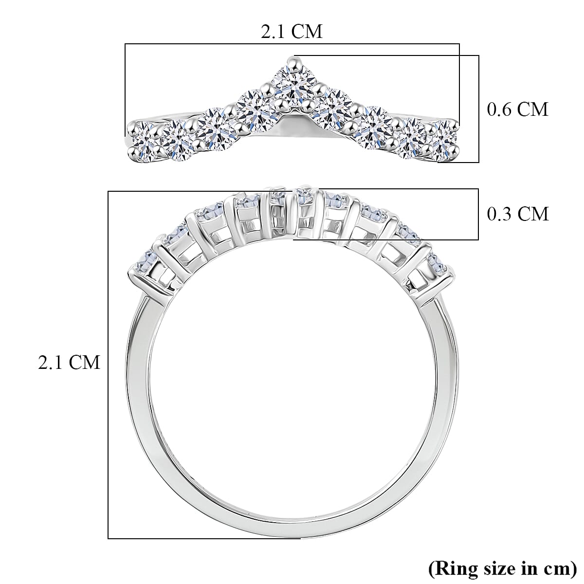 Luxuriant SI/GH Lab Grown Diamond Ring in Sterling Silver