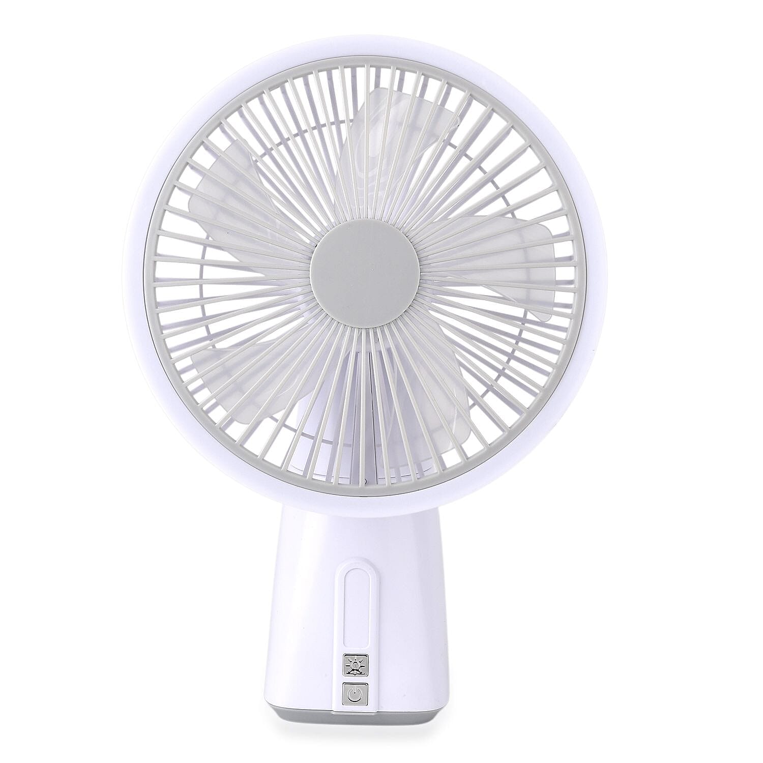 7-inch Oscillating Rechargeable Fan - White