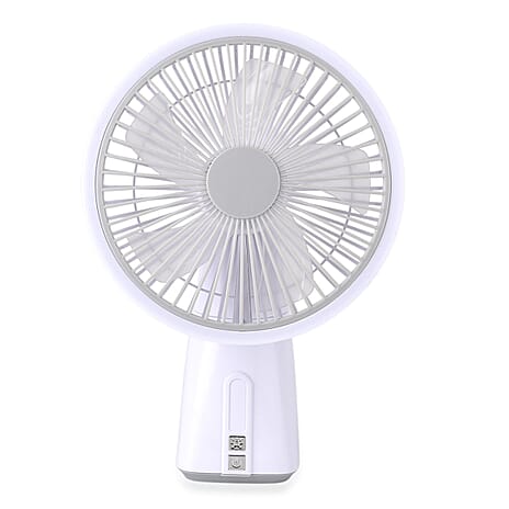 7-inch Oscillating Rechargeable Fan - White